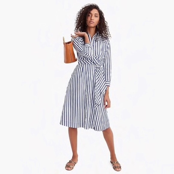J.crew Striped A-Line dress Size 2 - Picture 1 of 4